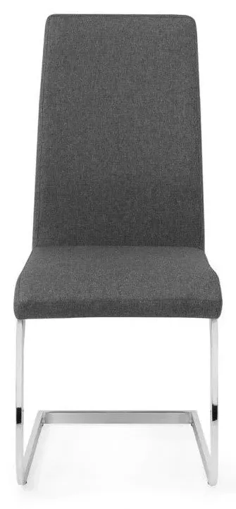 Cantilever Dining Chair - Grey, Linen