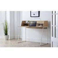 Computer Desk with Shelf - Oak, Wood Effect