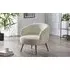 Curved Accent Chair - Ivory, Boucle