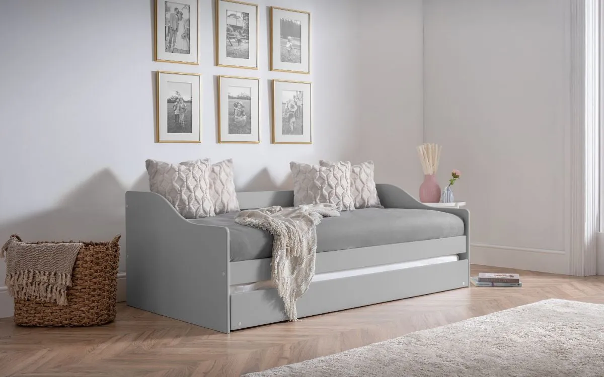 Daybed with Pull-Out Trundle - Grey, MDF