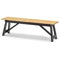 Dining Bench - Black, Rubberwood