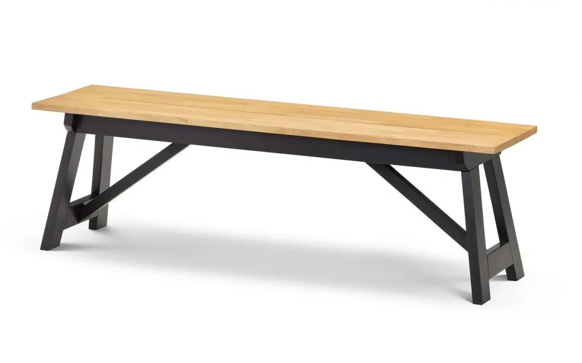 Dining Bench - Black, Rubberwood image
