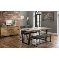 Dining Set with Table & Bench - Natural, Oak