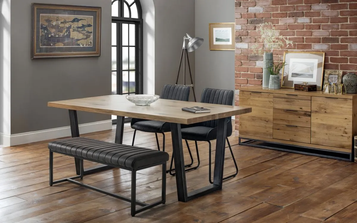 Dining Set with Table & Bench - Natural, Oak image