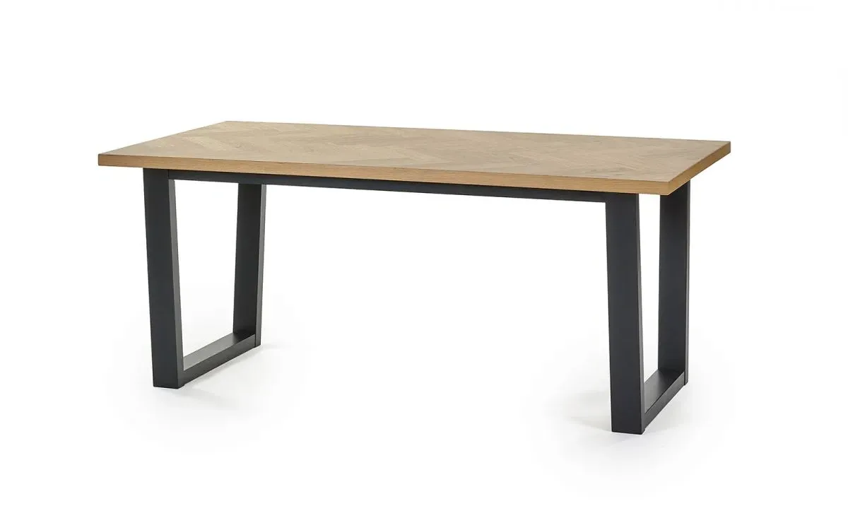 Dining Table with Herringbone Top - Natural, Oak image