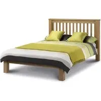 Double Bed Frame Low Foot End - Light Oak