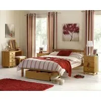 Double Bed Frame - Oak, Solid Pine