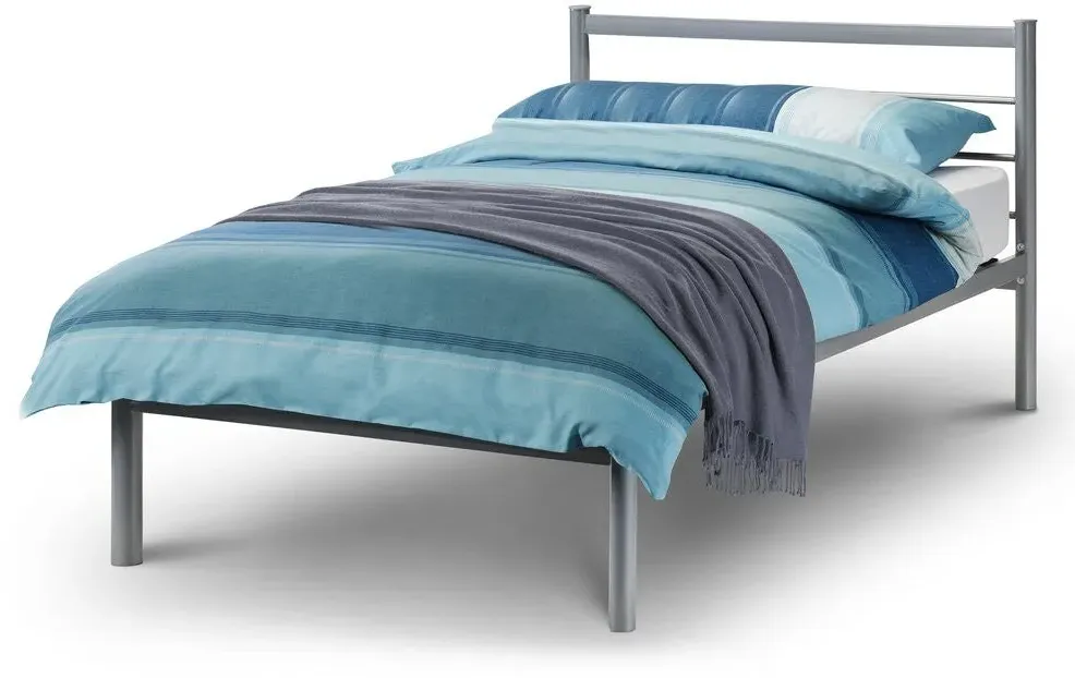 Double Metal Bed Frame - Silver, Aluminium image