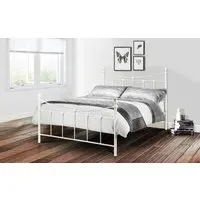Double Metal Bed Frame - White, Steel