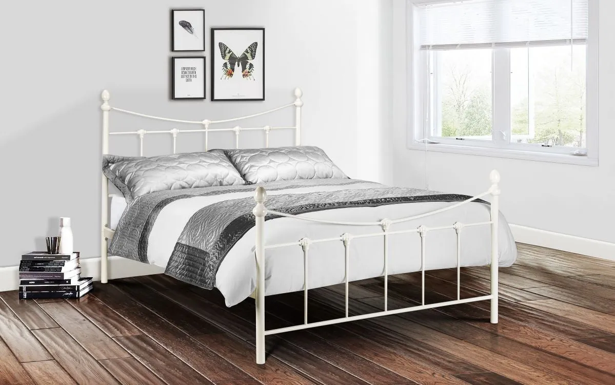 Double Metal Bed Frame - White, Steel