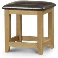 Dressing Stool with Cushioned Seat - Oak