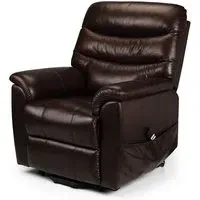 Dual Motor Recliner Chair - Brown, Leather