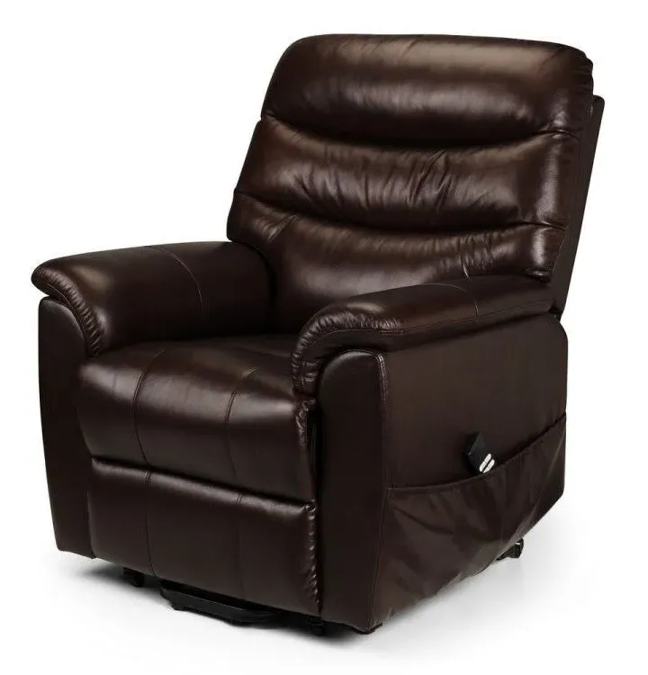 Dual Motor Recliner Chair - Brown, Leather image