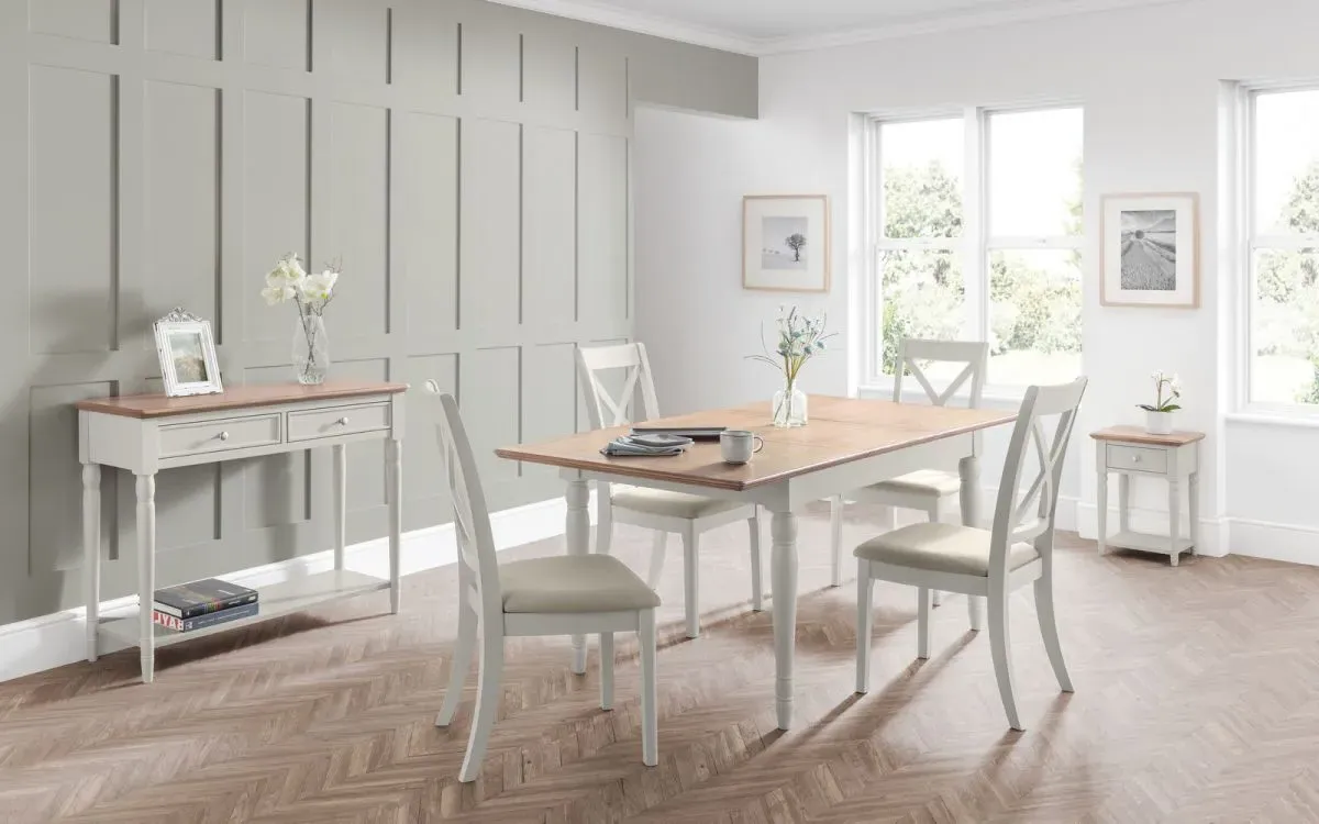Extending Dining Set with 4 Chairs - Natural, Oak image