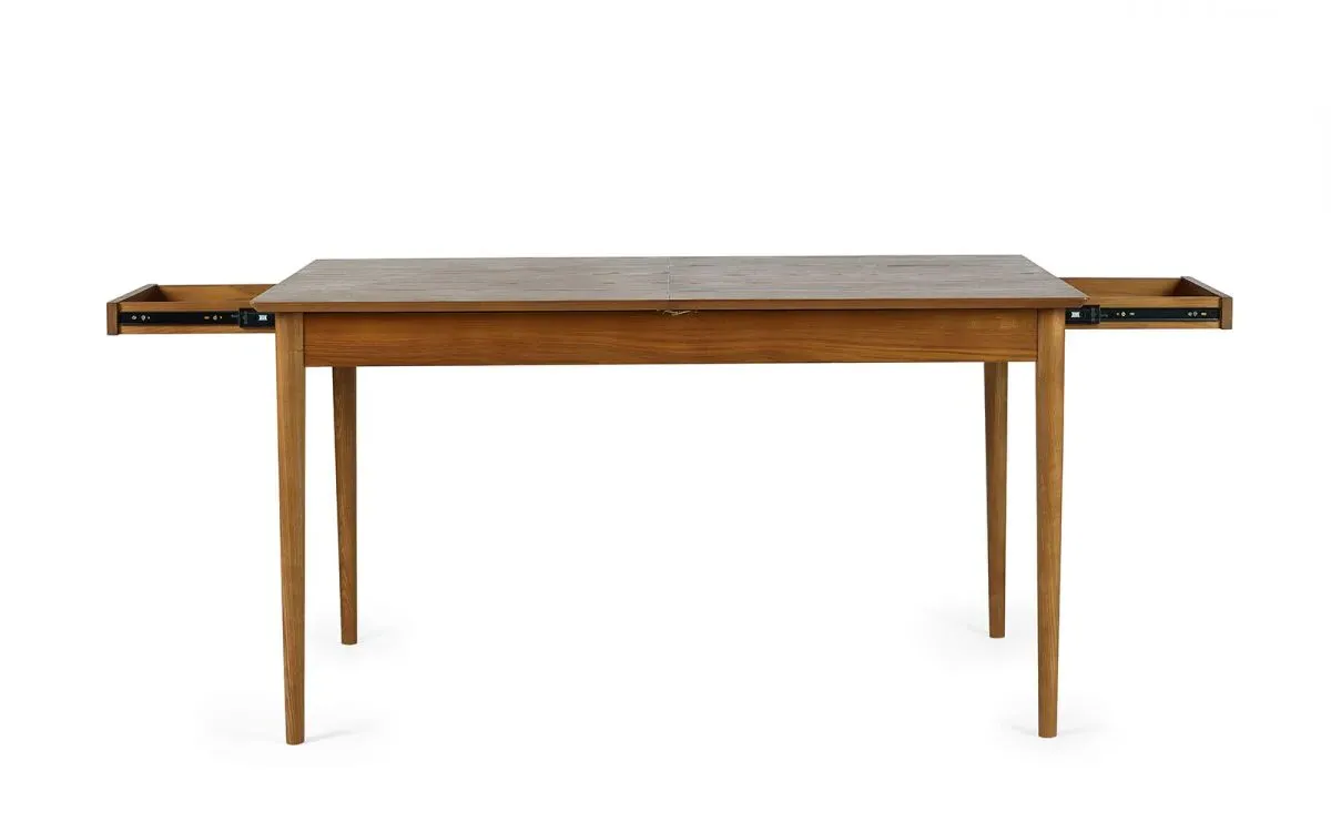 Extending Dining Table with 2 Drawers - Cherry