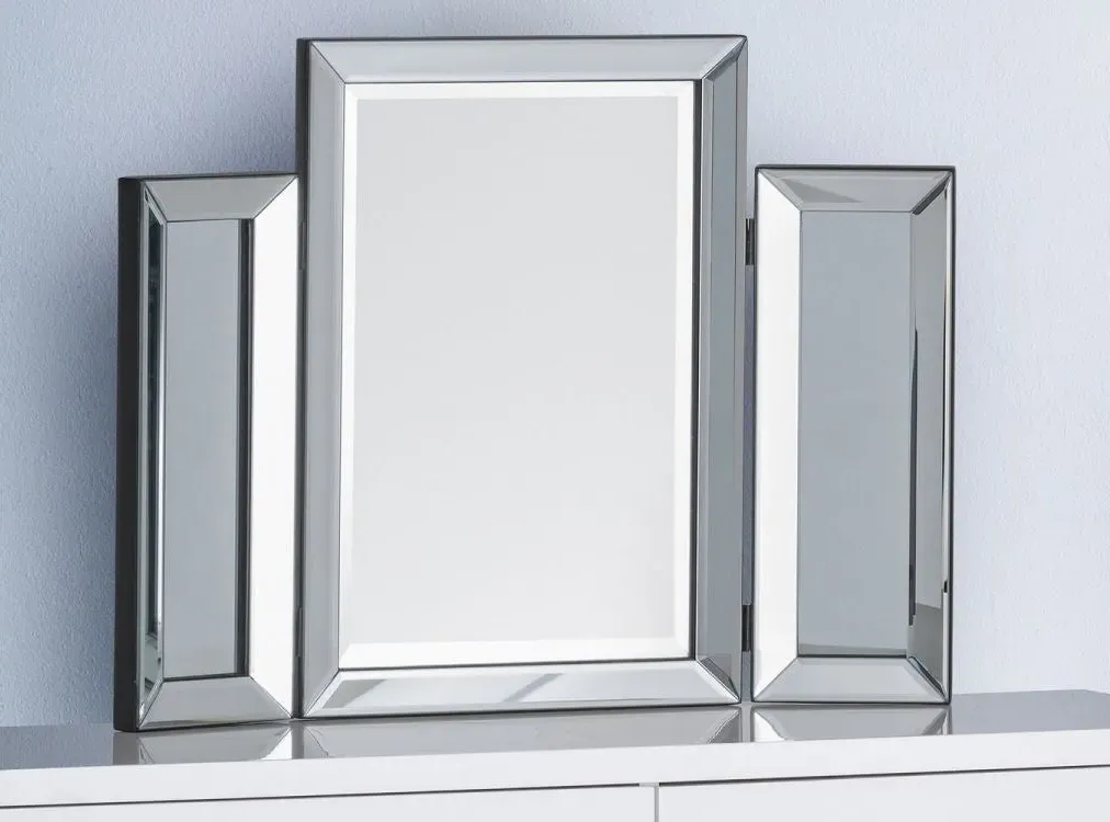 Folding Dressing Table Mirror - Clear, Bevelled image