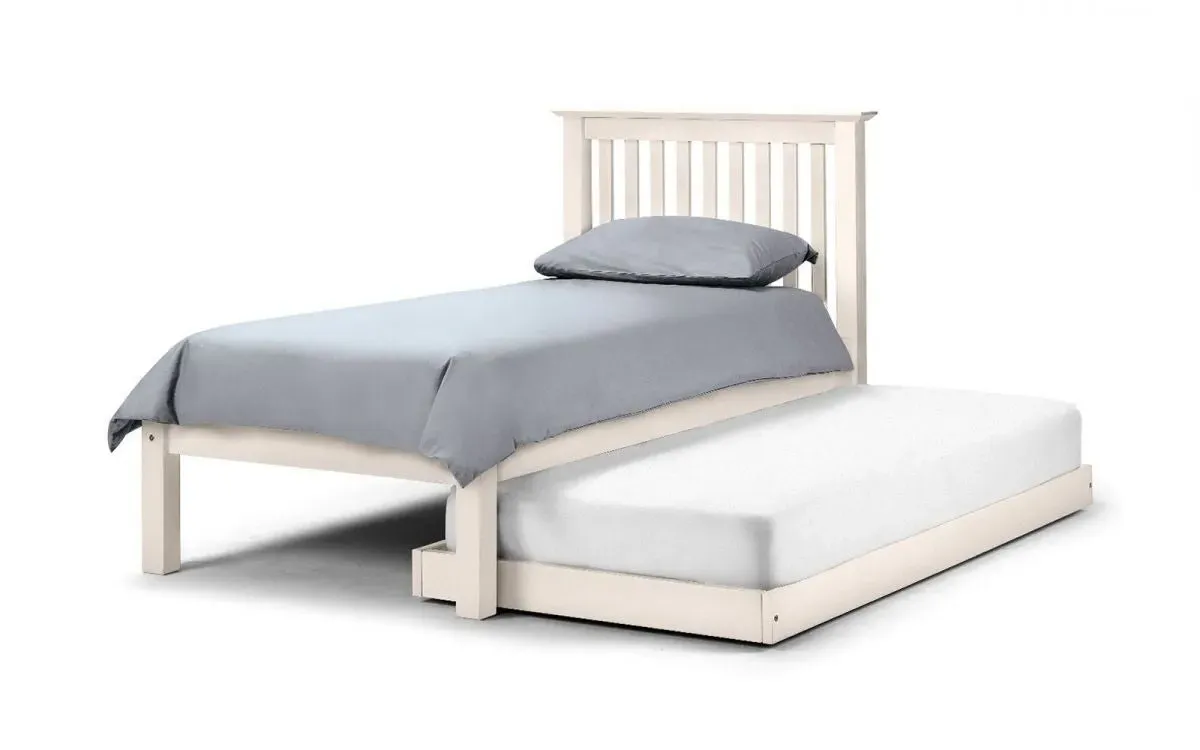 Hide Away Bed with Pull-Out - White, Pine image