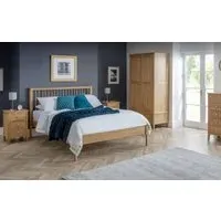 King Size Bed with Shaker Design - Oak, Solid Wood