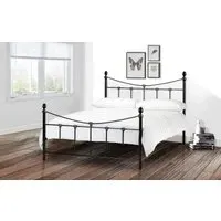 King Size Metal Bed Frame - White, Steel