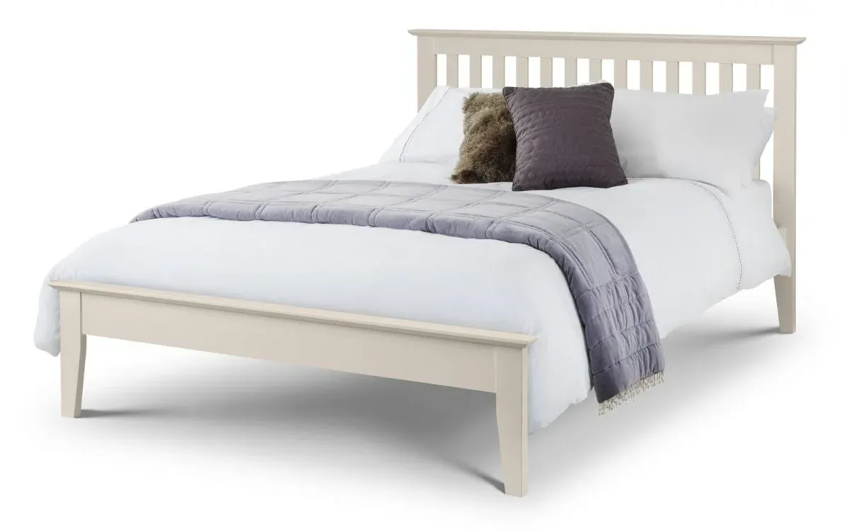 King Size Shaker Bed Frame - Ivory, Oak