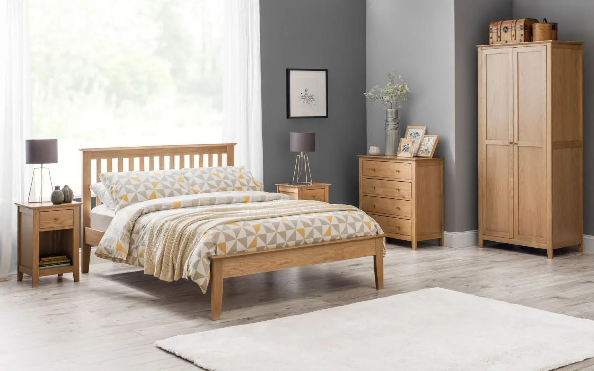 King Size Shaker Bed Frame - Oak, Solid Wood