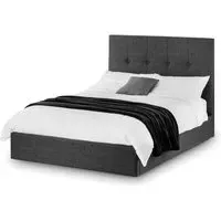 King Size Storage Bed with Lift-Up - Grey, Fabric