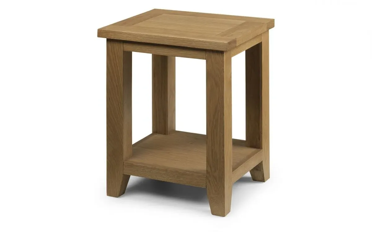 Lamp Table with Chunky Top - Oak, Solid Wood image
