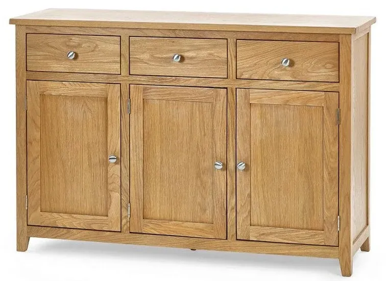 Large Sideboard with Storage - Oak, Solid Wood image