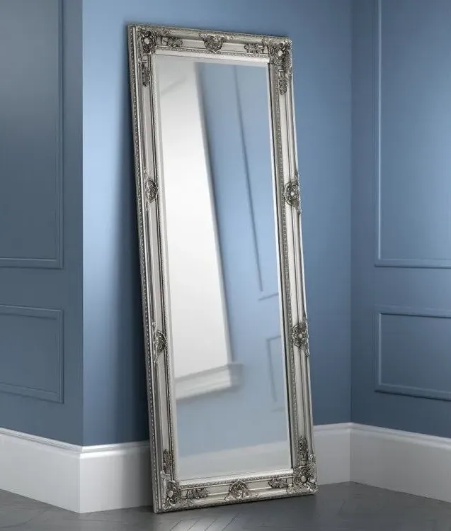 Lean-To Dress Mirror - Pewter, Wood