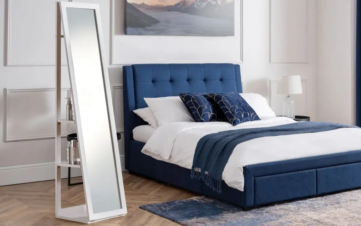 Longline Storage Mirror - White, MDF image