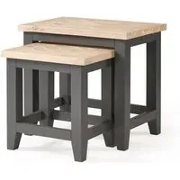 Nest of Tables Set - Dark Grey, Oak
