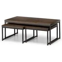 Nesting Coffee Tables Set - Dark Oak, Solid Wood