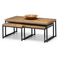 Nesting Coffee Tables Set - Oak, Solid Wood