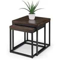 Nesting Lamp Tables Set - Dark Oak, Solid Wood