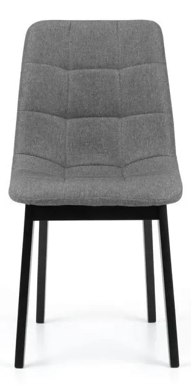 Panelled Dining Chair - Grey, Linen