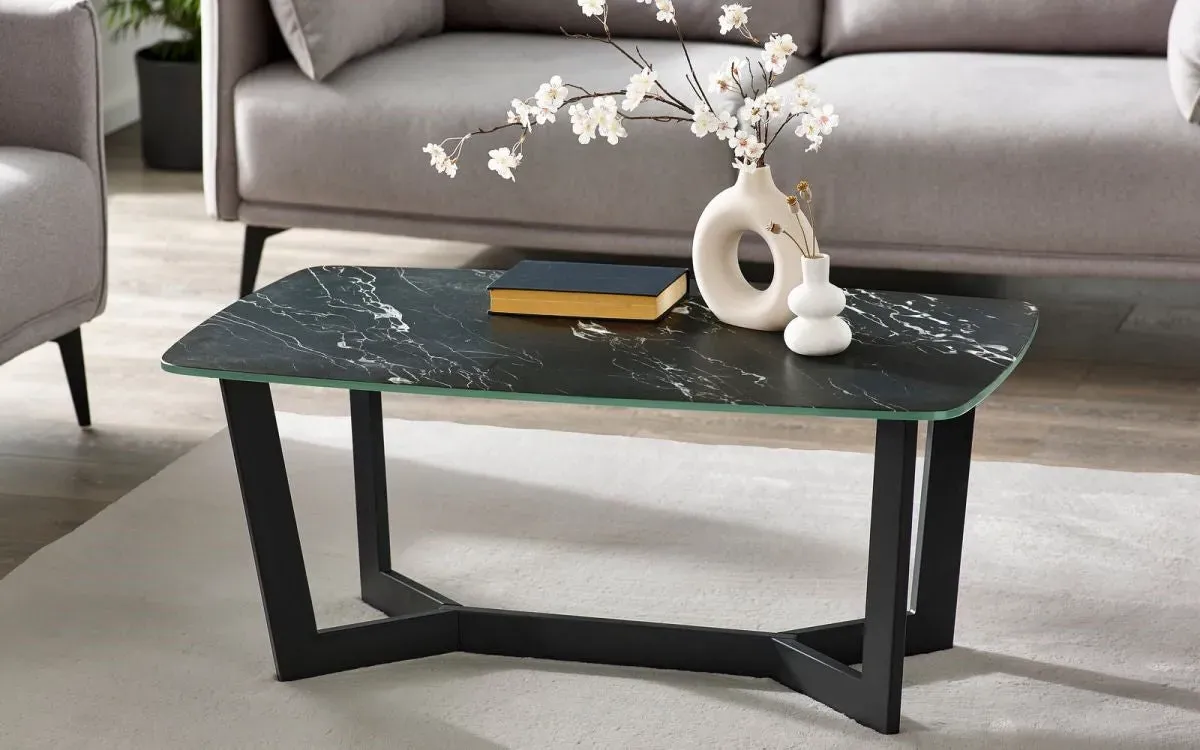 Rectangular Coffee Table - Black, Glass
