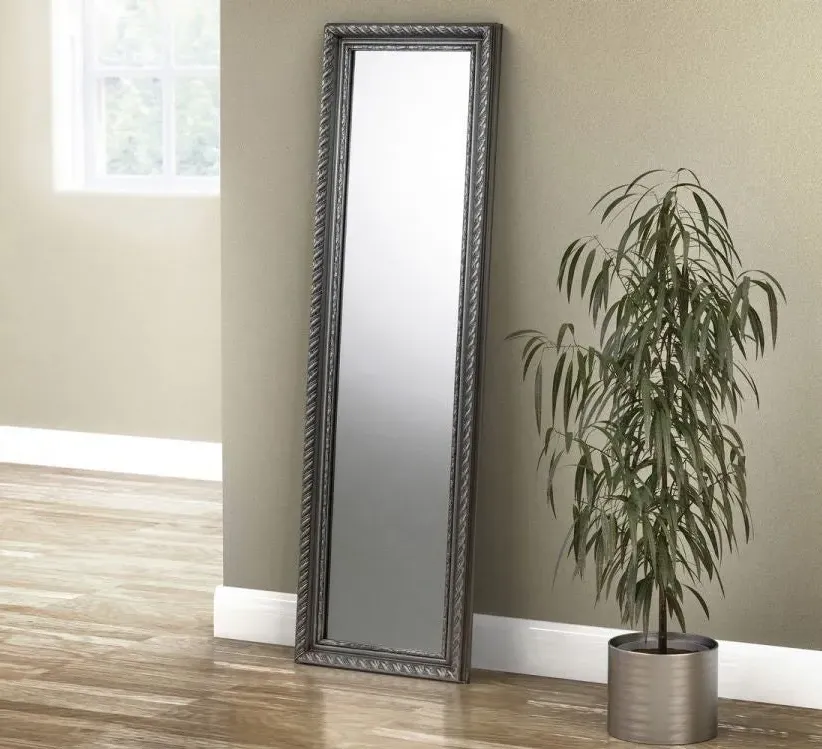 Rectangular Wall Mirror - Pewter, Metal image