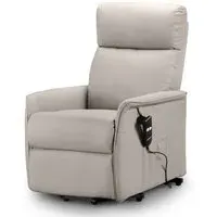 Rise Recliner Chair with Motor - Pebble, Faux Leather