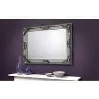 Rococo Wall Mirror - Pewter, Hardwood