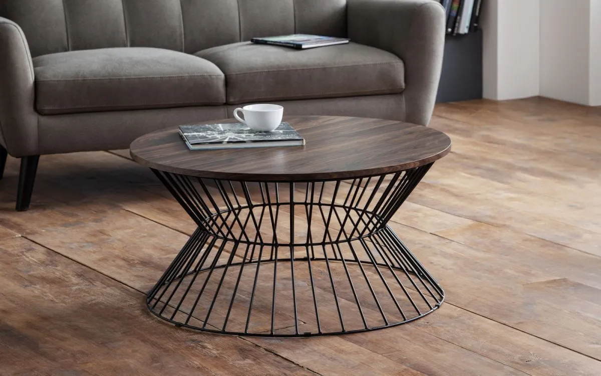 Round Coffee Table - Walnut, MDF