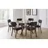Round Dining Set with 6 Chairs - Clear, Glass