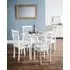 Round Dining Set with Drop Leaves - White, Hardwood