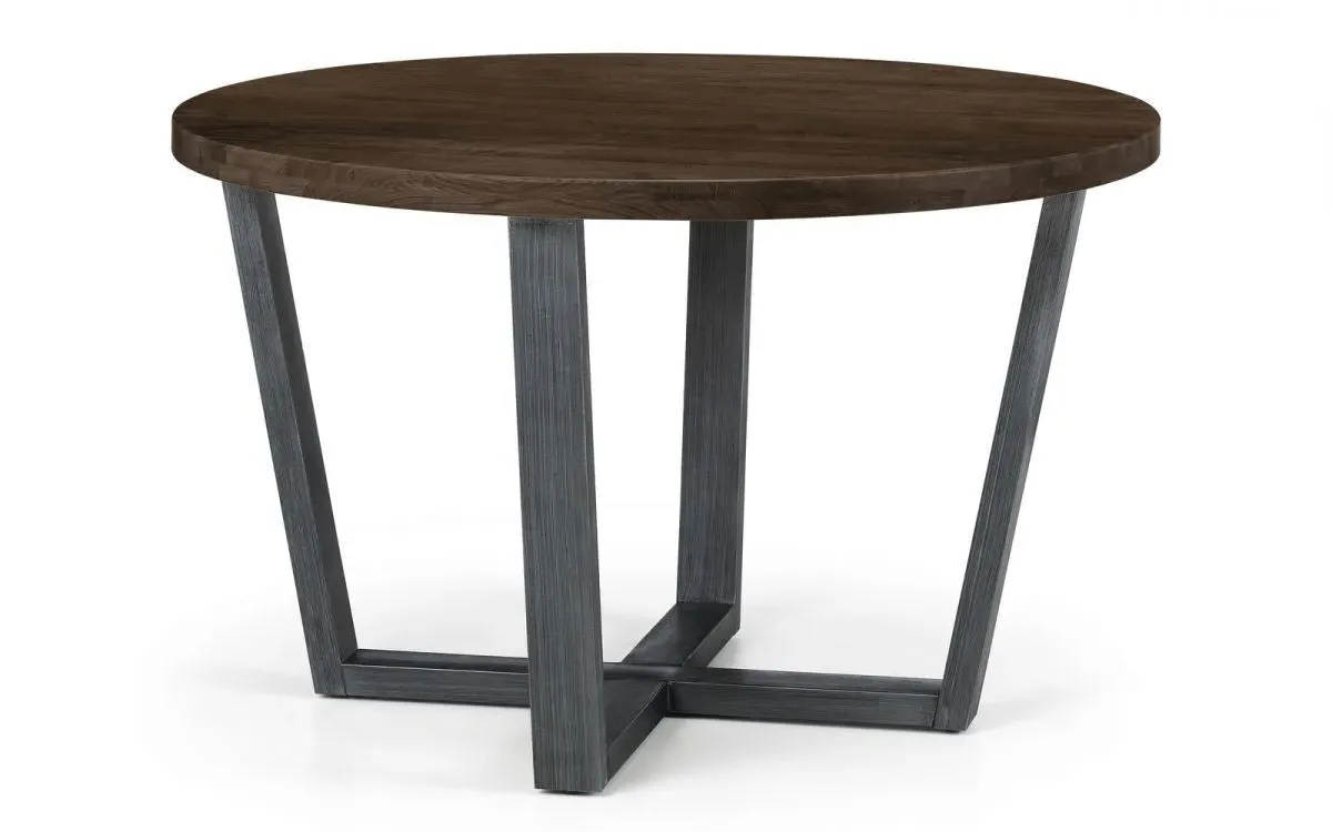 Round Dining Table with Trestle Legs - Oak image