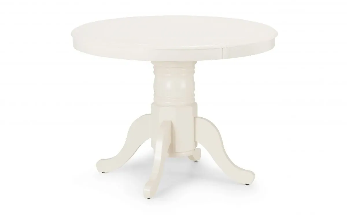Round Extending Dining Table - Ivory, Wood image