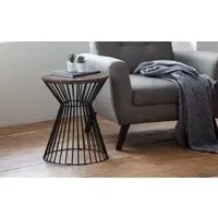 Round Lamp Table - Walnut, MDF