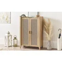 Shoe Cupboard with 5 Shelves - Oak, MDF