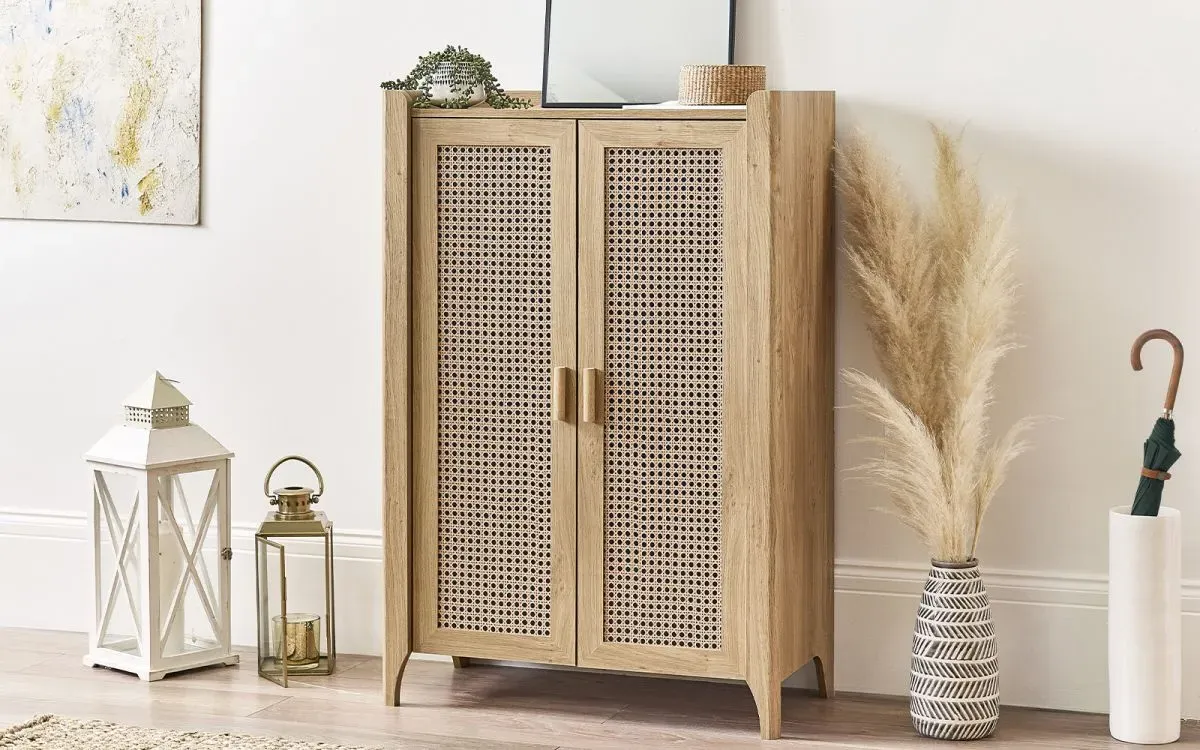 Shoe Cupboard with 5 Shelves - Oak, MDF