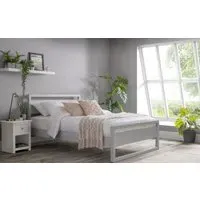 Single Bed Frame - Grey, MDF & Pine