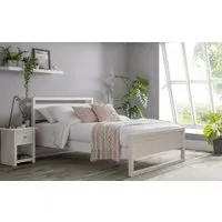 Single Bed Frame - White, MDF & Pine