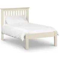 Single Bed Low Foot End - White, Pine